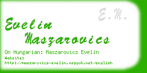 evelin maszarovics business card